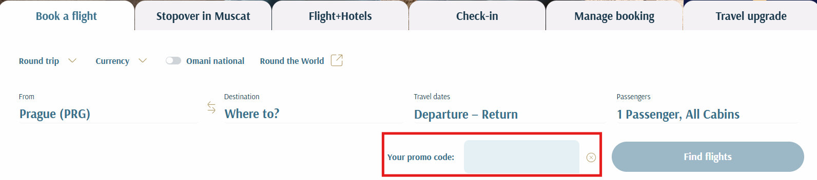OmanAir promo kód