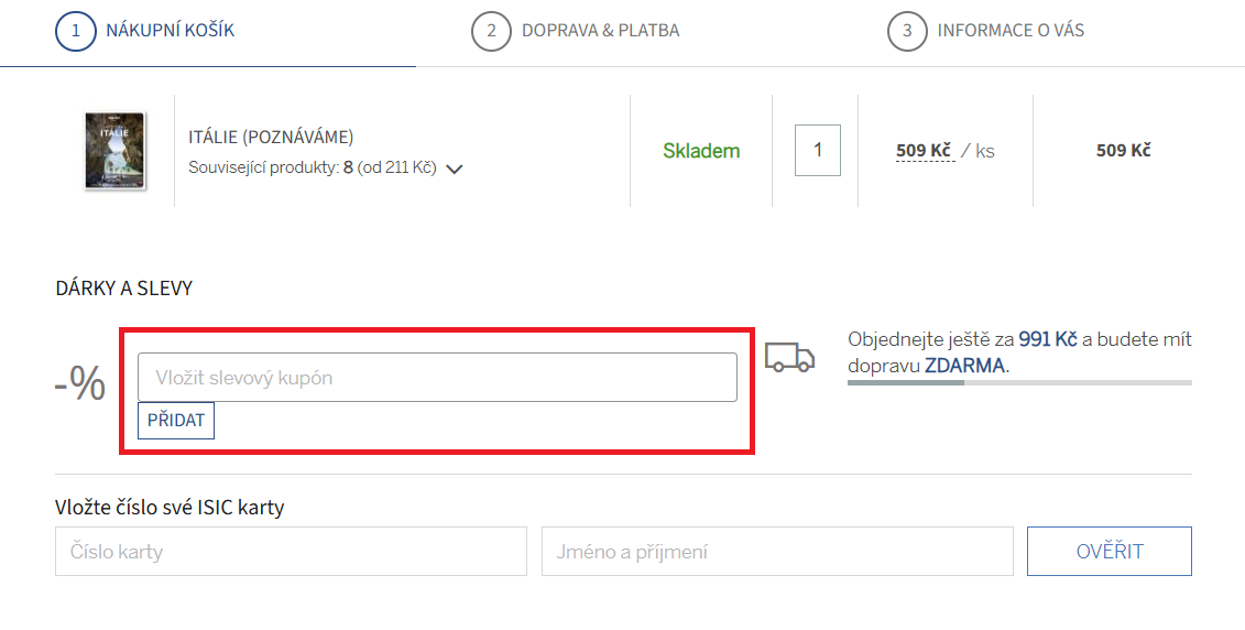 LonelyPlanet nákupný košík