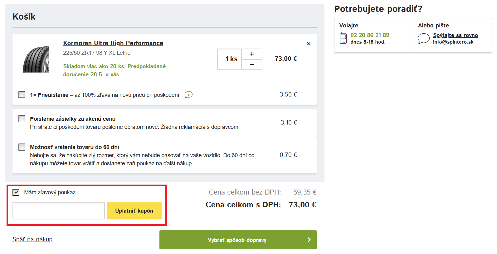 Spintero nákupný košík