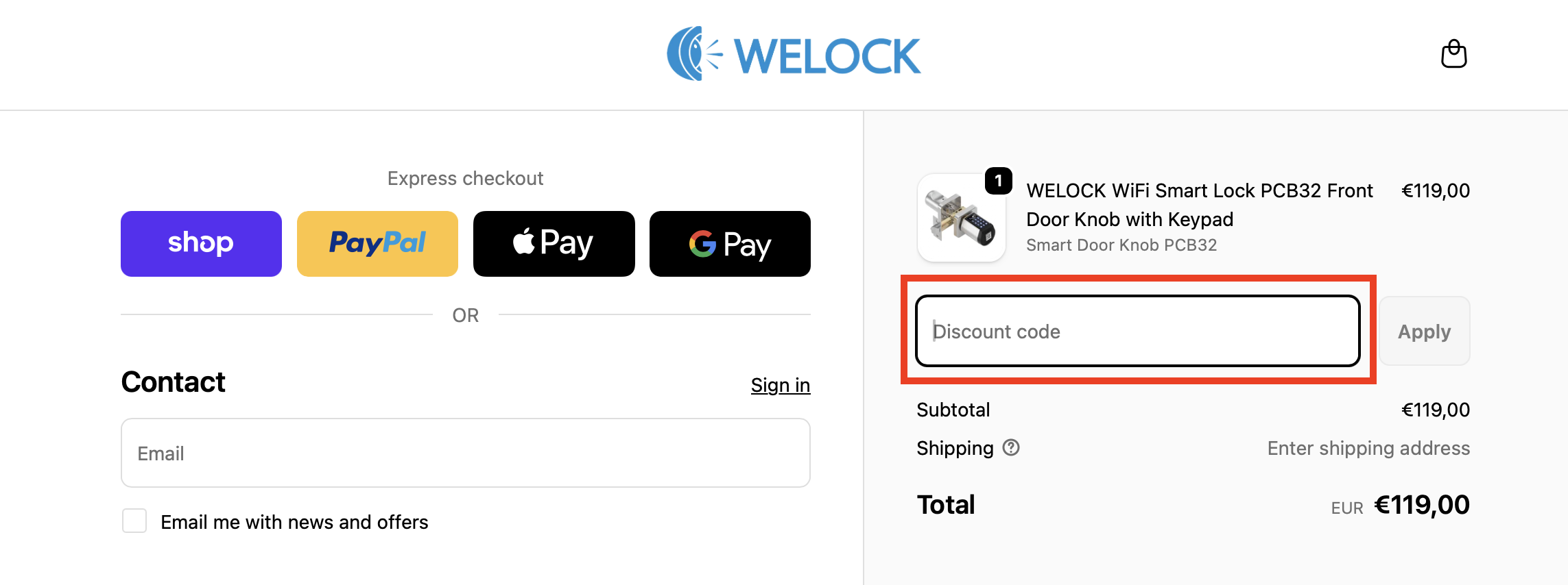 WELOCK zľavový kód