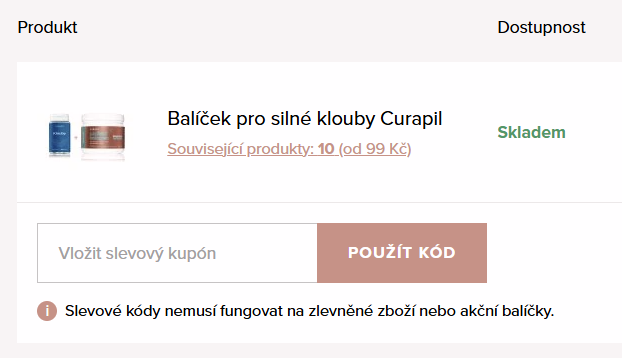 Curapil zľavový kód