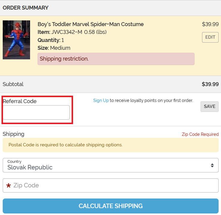 FUN.com nákupný košík