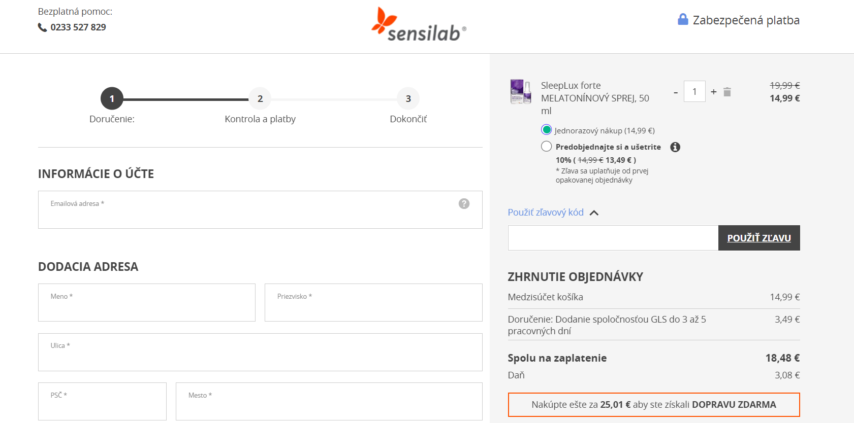 Sensilab zľavový kód