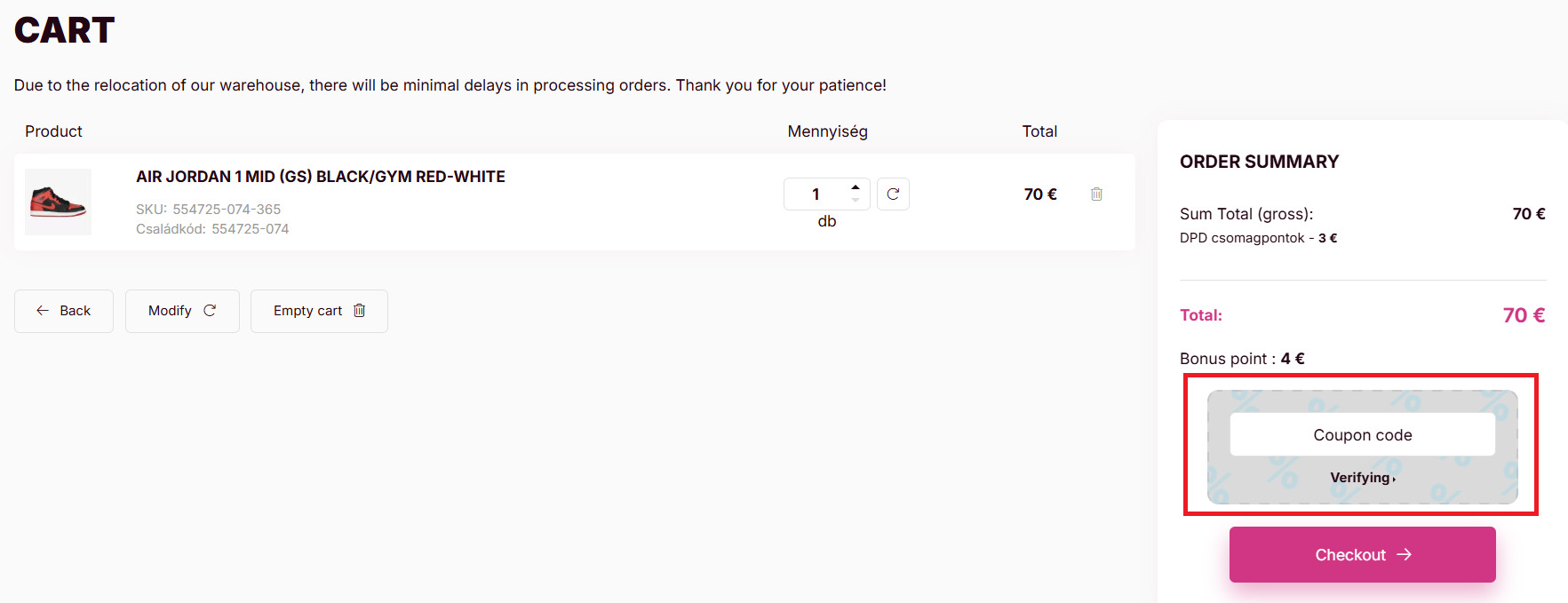 Rapcity nákupný košík