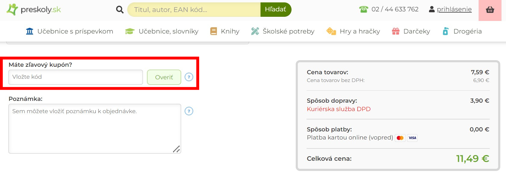 Preškoly zľavový kód