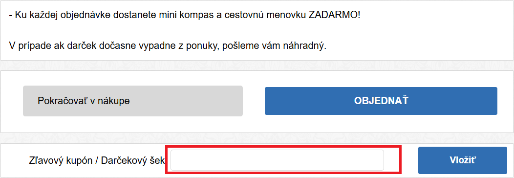 Pobalsa nákupný košík
