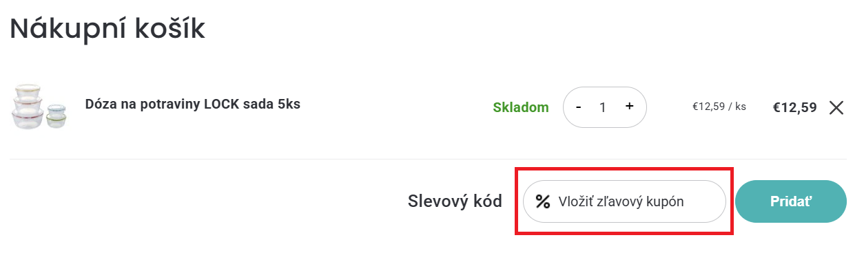 Kitos.sk nákupný košík