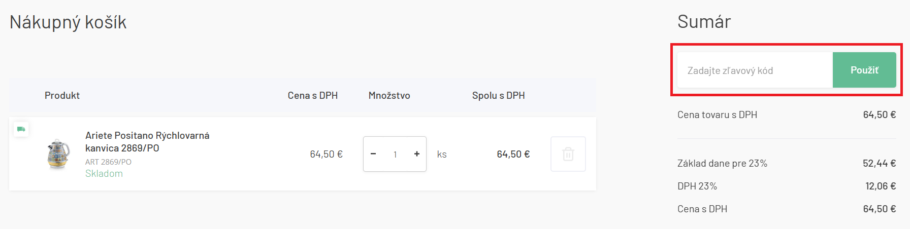 Ariete nákupný košík