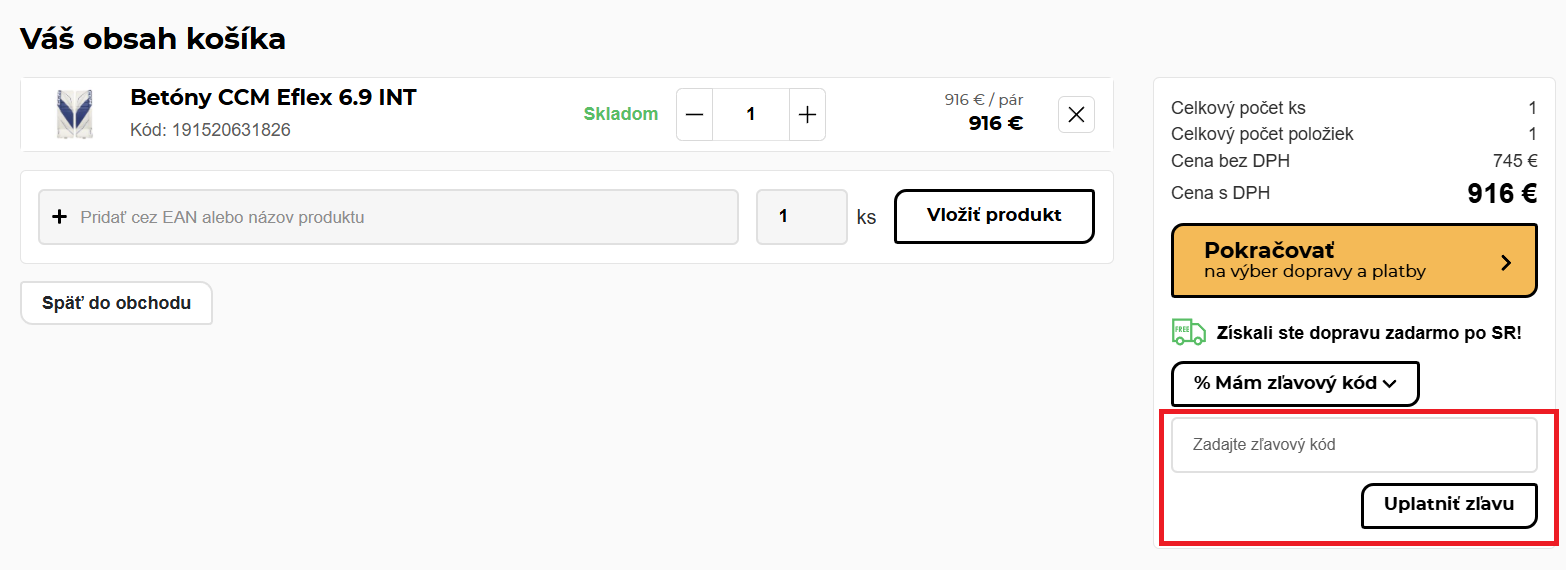 HejdukSport nákupný košík
