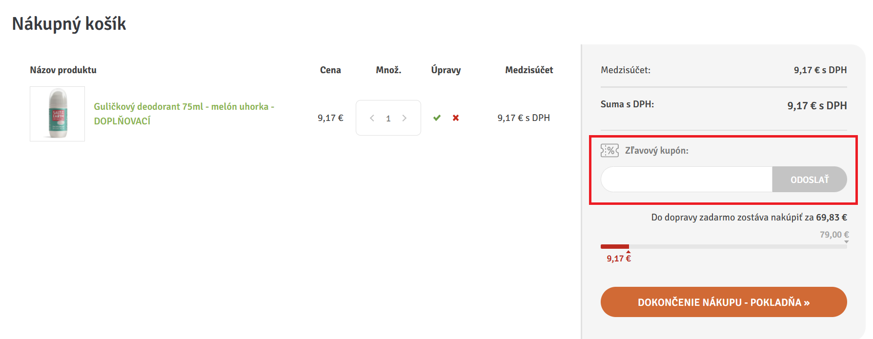 Bohatstvo-prírody.sk nákupný košík