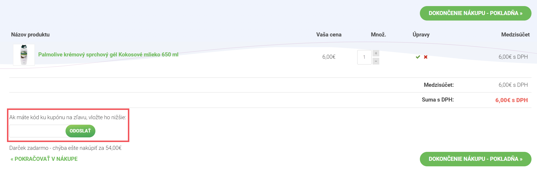 MyAustria nákupný košík